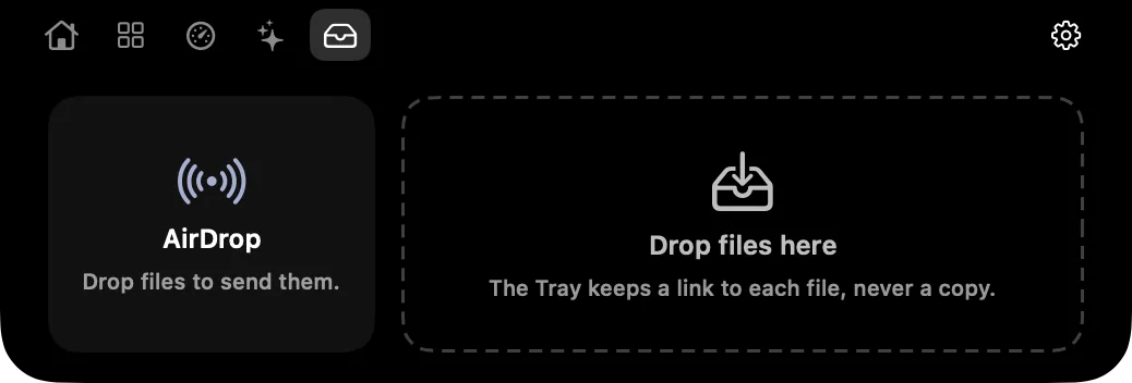 Tray & AirDrop